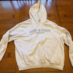 Gray Hoodie with Mind & Body Movement Print